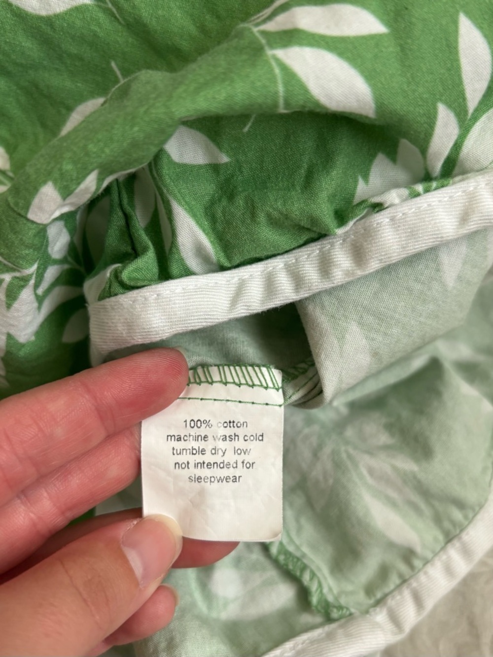 Little English Luxurious Girls' Green & White Leaf AOP Sleeveless Dress - Picture 3 of 3